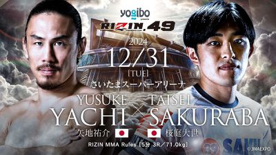 Affiche de Rizin Yusuke Yachi contre Taisei Sakuraba